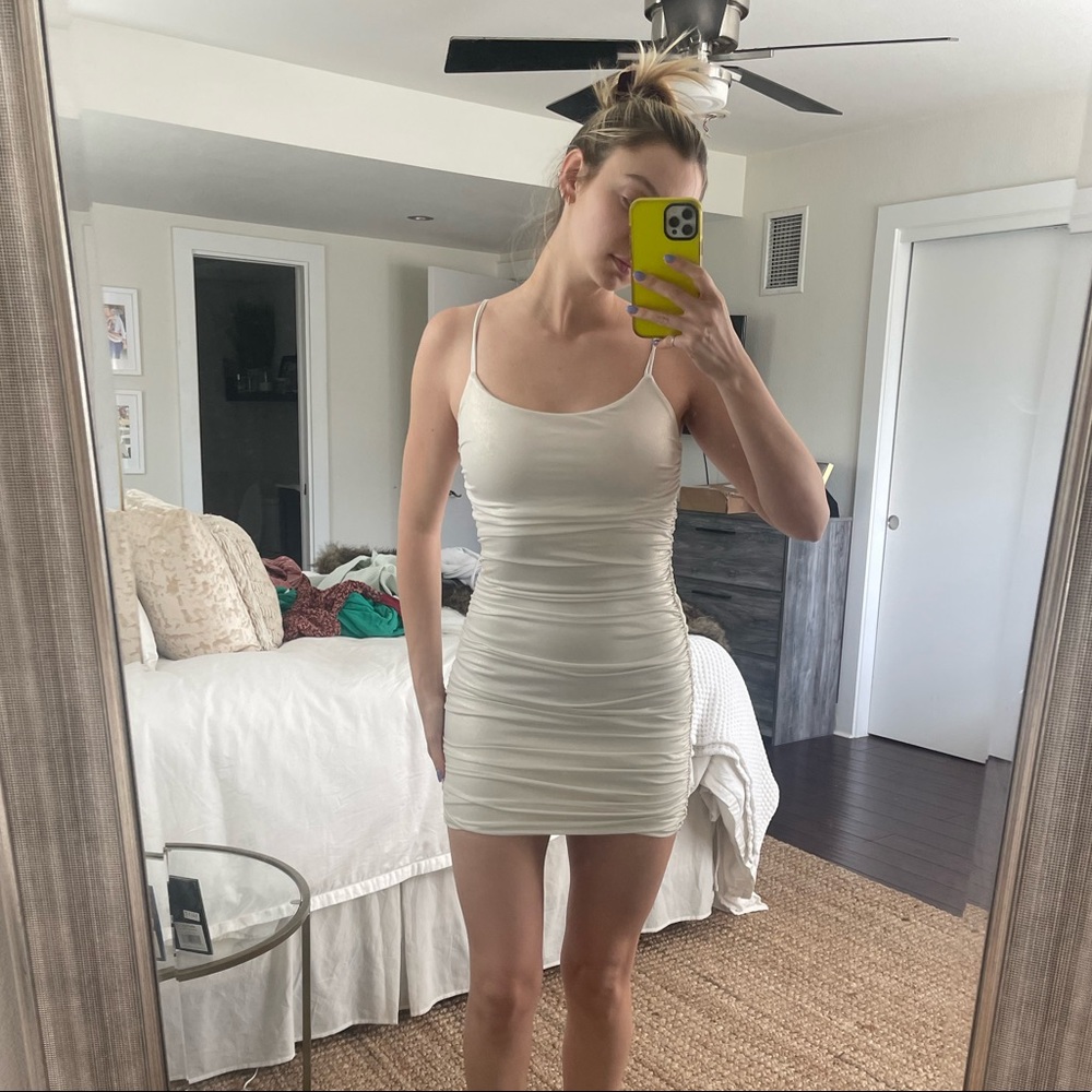 Lucy in the sky white shimmer dress